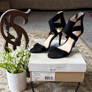 Jessica Simpson Black Strappy Heels